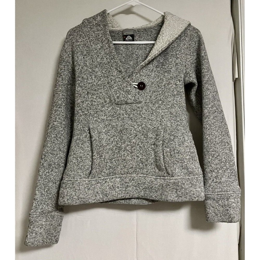 Women’s Nike ACG Gray Knit Hooded Top Size Small